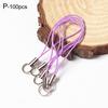 50Pcs Key Rings Cell Phone Braided Lanyard Cords Jewelry Findings DIY Rope Keychains Mobile Clasp