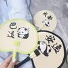 Китайский стиль Соломенный вентилятор Декоративный охлаждающий вентилятор Практичный летний вентилятор в форме панды для путешествий