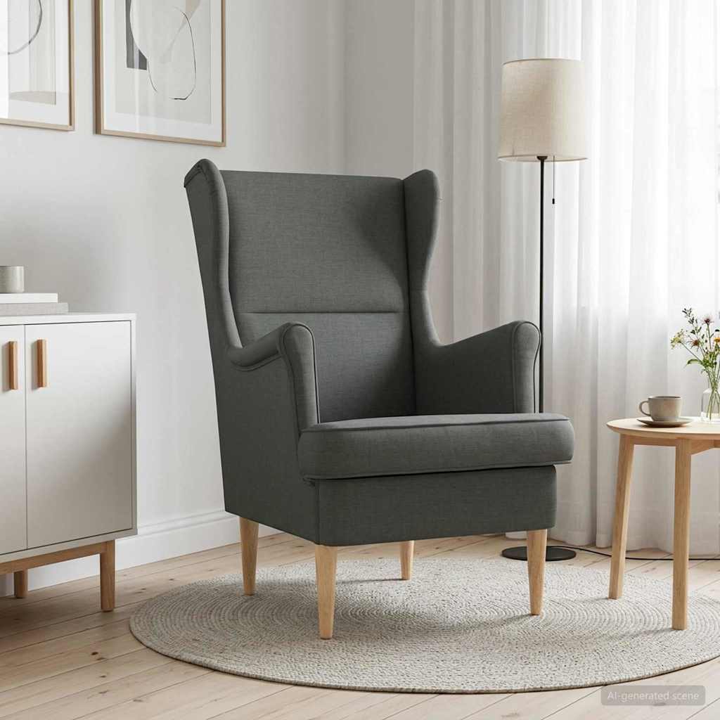 Armchair Dark Grey Fabric