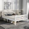 Wooden Bed Double Bed from Bed Frame with Slatted Frame Wooden Bed with Headboard - 140 x 200 cm Solid Wood Children's Bed Youth Bed Pine Solid White