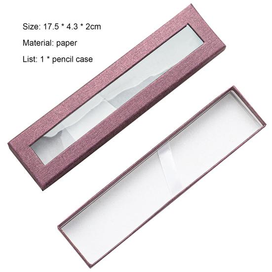 Изысканный дизайн подкладки пенала, бумага видна, прозрачное окно, чехол для ручек, подарки на каждый день