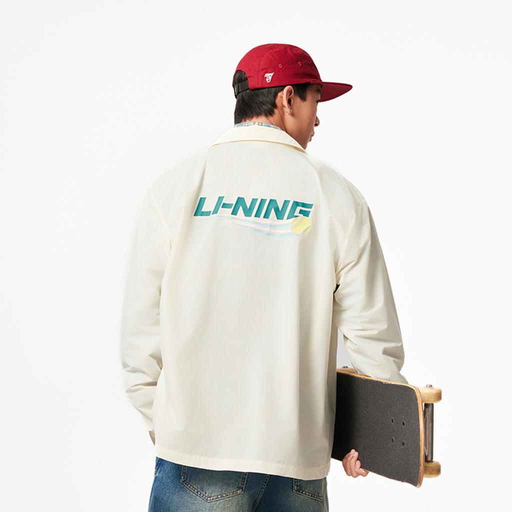Li Ning Серия Спортивный Стиль Жизни Устойчивый к УФ-лучам Солнцезащита Повседневный Универсальный Удобный Буква Однобортный Воротник поло Свободная Куртка AJDV179-1