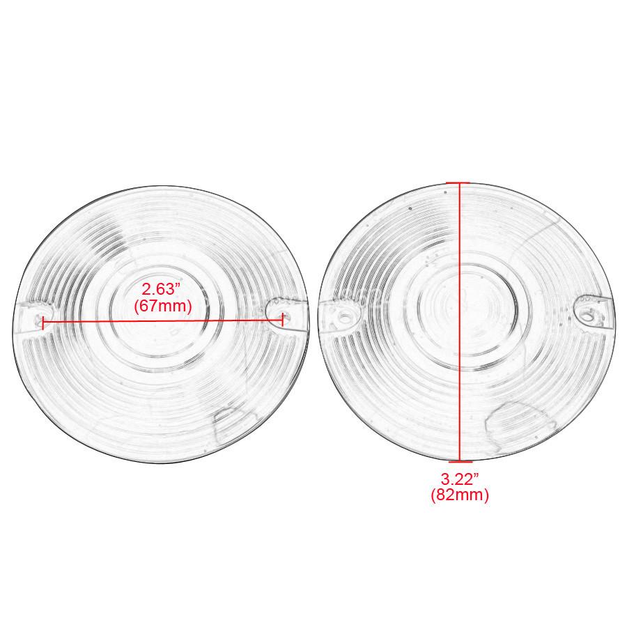 Крышка Поворотника Мотоцикла 3-1/4" Красные Кольца Линз Для Harley Davidson Touring Road King FLHRC FLHTK FLSTC FLHTC 1986-2016
