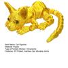 3D-печатная фигурка лысого кота с подвижными суставами Фигурка кошки-сфинкса с шарнирным соединением