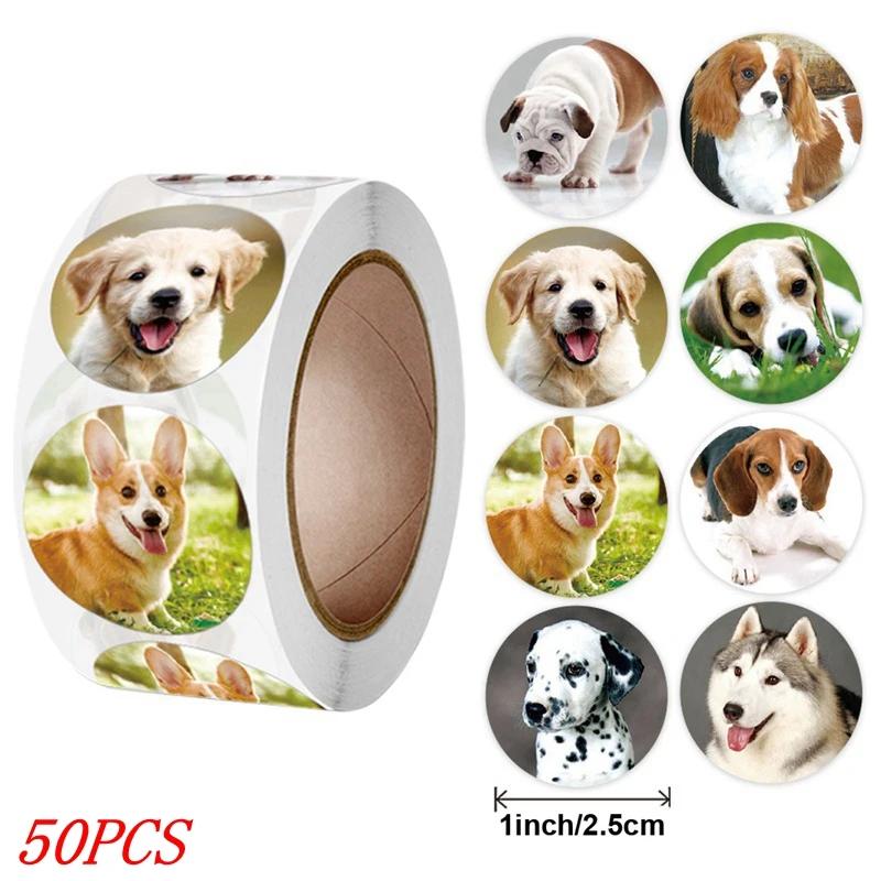 50-500pcs Kids Reward sticker puppy dog Pattern encouragement stickers for Teachers Cute Animals Stickers Stationery Stickers