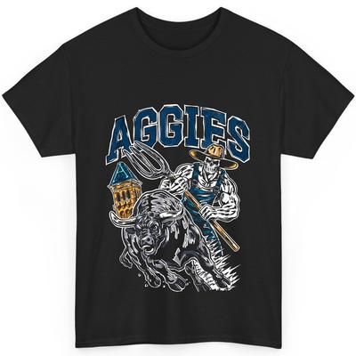 Винтажная футболка Utah State Aggies 40-х годов в стиле Уоррена Лотаса