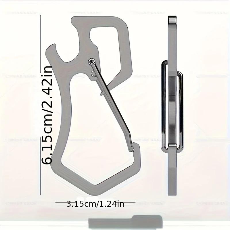 Stainless Steel Outdoor Hanging Buckle Strong and Durable Key Chain Quick Hanging Key Chain Ring Hook Bottle Opener