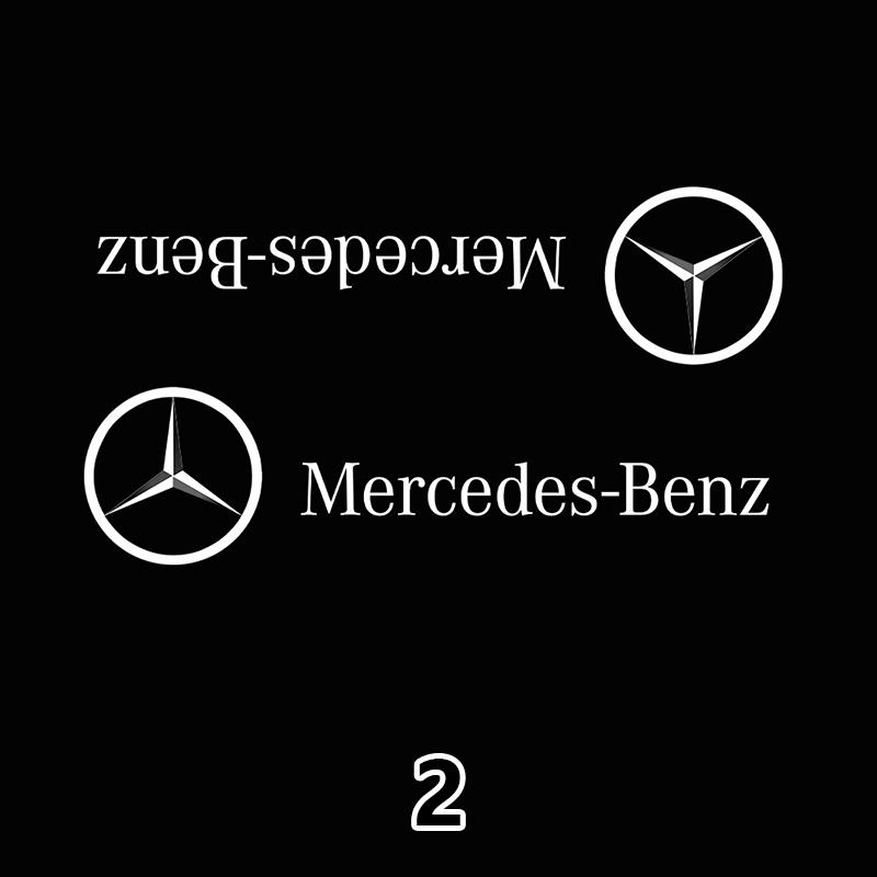 XUY2 2Pcs Car LED Under Side Mirror Light AMG Logo Wing Shape for Mercedes Benz W176 X156 W204 W212 W246 W117 W219 W209 W221 C117