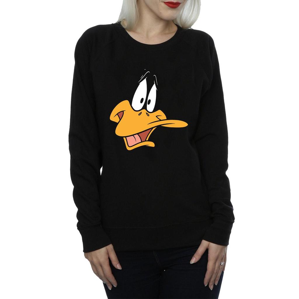 Looney Tunes Womens/Ladies Daffy Duck Face Sweatshirt