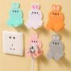 Cute Rabbit Plug Key Hook Kitchen Wall Hole Free Hook Soggiorno Phone Charging Rack Gancio Decorativo Multifunzionale