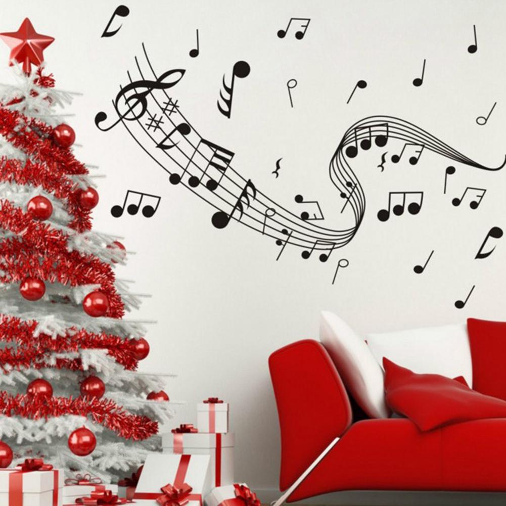 2 шт. Бытовая музыкальная нота Обои Наклейки DIY Наклейки на стену для украшения дома
