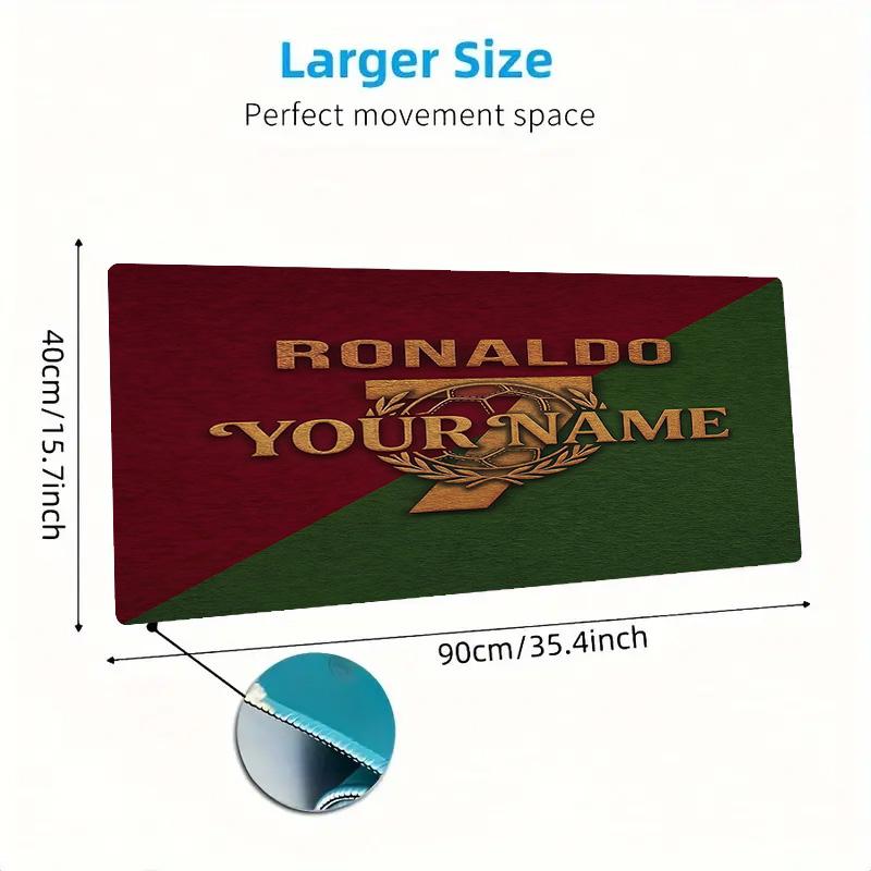 Cr7 Custom Name Large Size Mouse Pad Large Gaming Table Cushion Nonslip Laptop Tablet Big Mousepad Xxl Mat Mini Pc Playmat With Lock Edge Custom Name