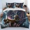 3D Print Sekiro Shadows Die Twice Game Comforter Bedding Set,Duvet Cover Bed Set Quilt Cover Pillowcase,king Queen Size Bedding