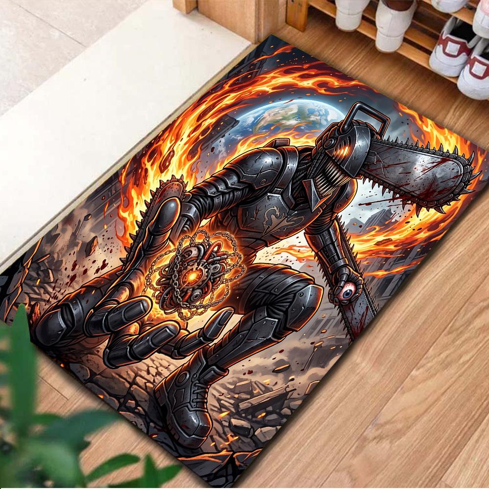 Chainsaw Man Carpet Floor Mat Non Slip Washable Large Area Gamer Bedroom Home Room Decor YUN6512