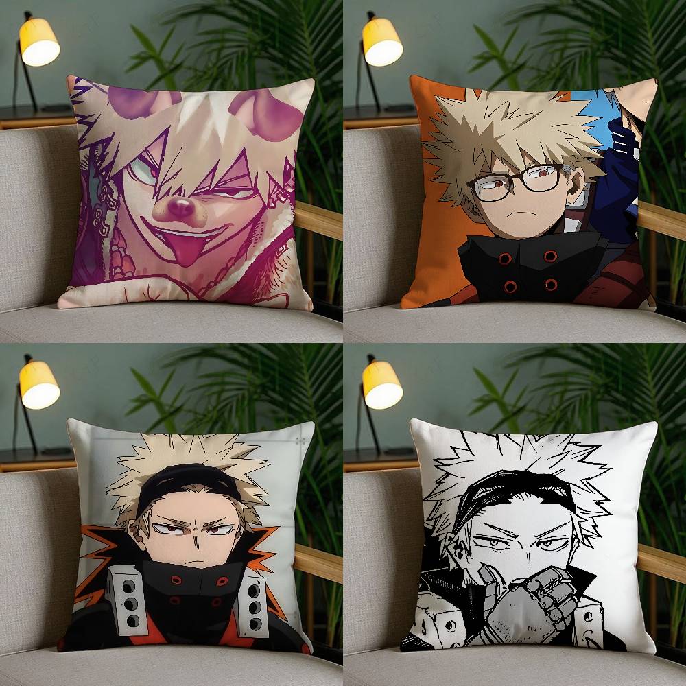 Cute BBakugo KatsukiS Anime Customizable Square Pillowcases Stylish And Soft Perfect For Beds Cars And Sofas