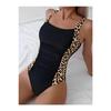 Square Neck Patterned Swimsuit