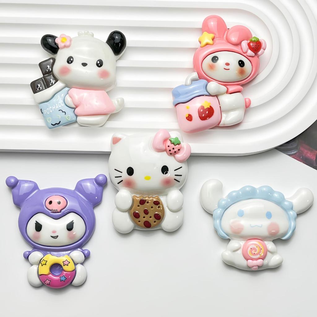 Мультяшные еда-игрушки Sanrio Смоляные аксессуары для DIY заколок и украшений для телефона