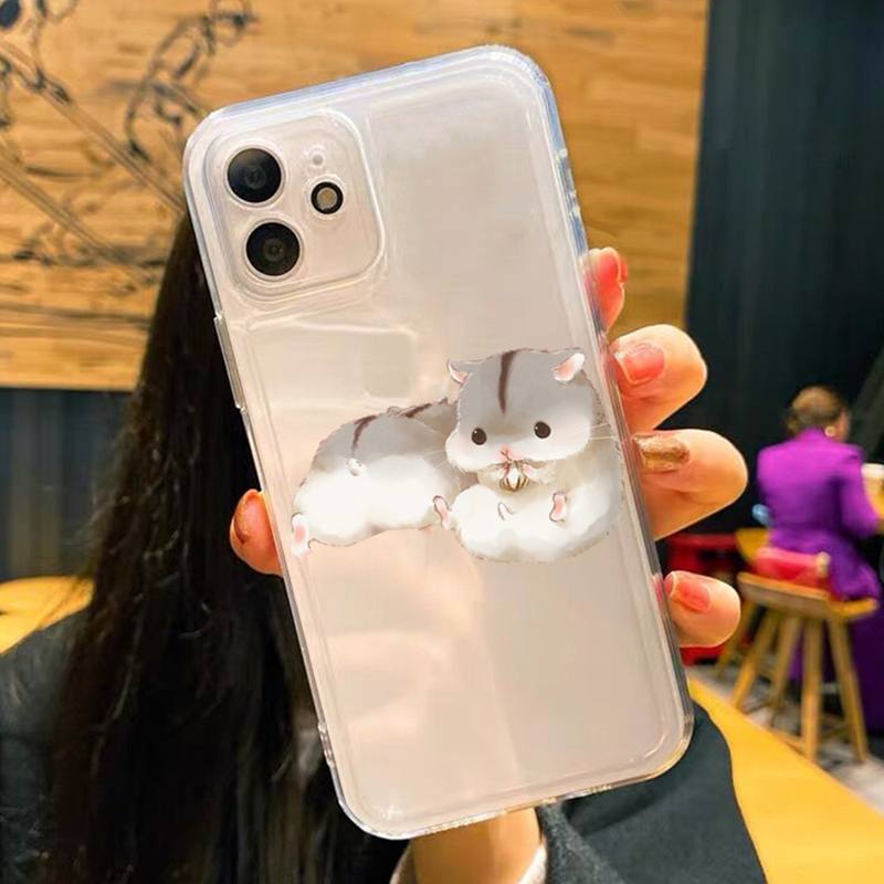 Чехол для телефона Cute Hamsters для iPhone 11 12 13 mini pro XS MAX 8 7 6 6S Plus X 5S SE 2020 XR прозрачный чехол
