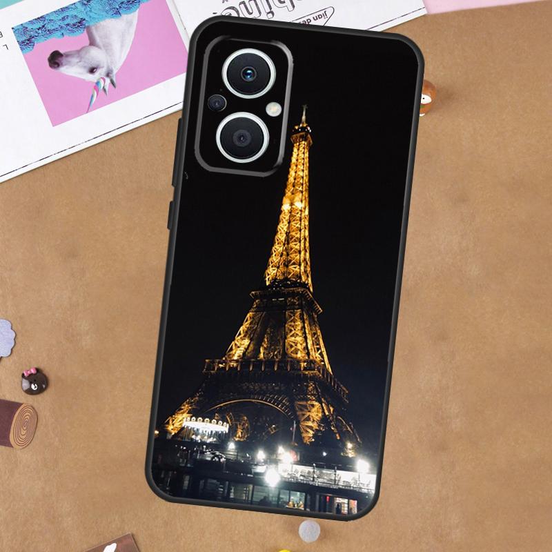 Paris Eiffel Tower For OPPO Reno 11F 12F 13F 14F 10 11 12 13 14 Pro 7 8 Lite 8T OPPO Find X5 X6 X8 X9 Pro Case