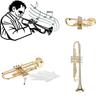 Sasuori 5-Piece Beginner's Trumpet Set, Bb/B Flat, Brass, for Wind Instruments
