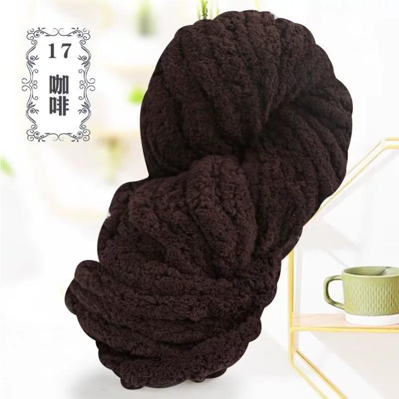 Толстая пряжа из микрофибры (chenille) для пледов, супермягкая и пушистая, гигантская полиэстеровая пряжа в стиле chenille для проектов домашнего декора