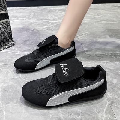 Yueyu Корейская версия универсальной повседневной спортивной обуви женская 2025 новая осень и лето ретро обувь Форреста Гампа кеды на плоской подошве немецкий т