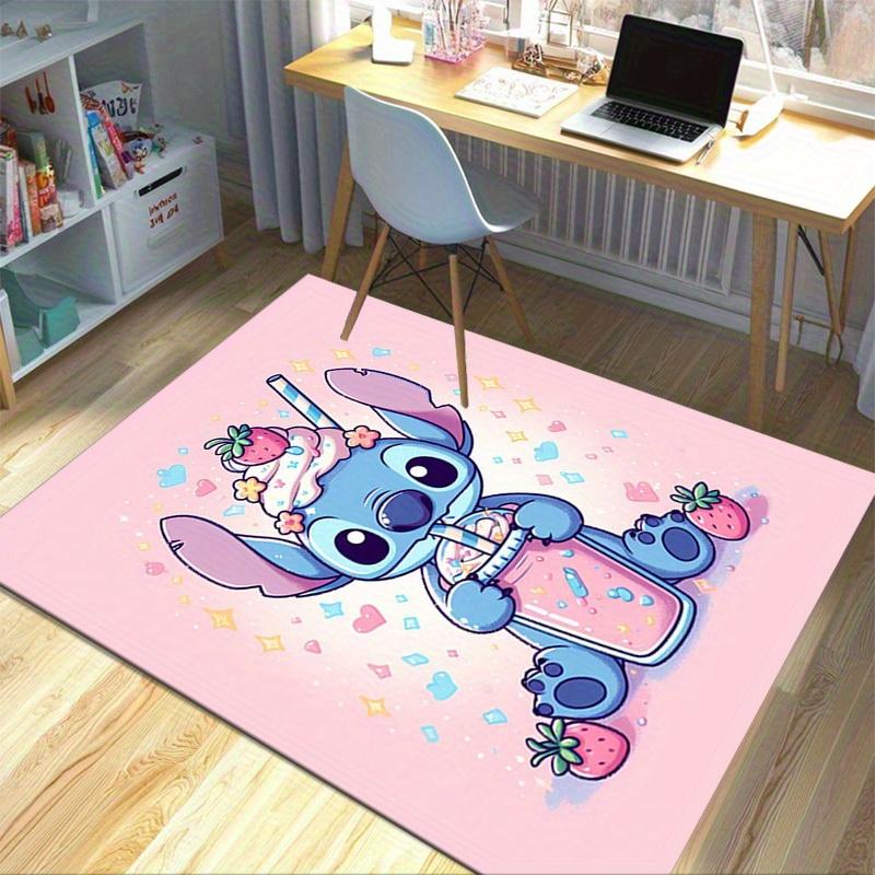 1pc. Cute Stitch with Strawberry Milkshake Rug - Kawaii Home Decor, Office Carpet, Gift for Room, Outdoor Matz0410137