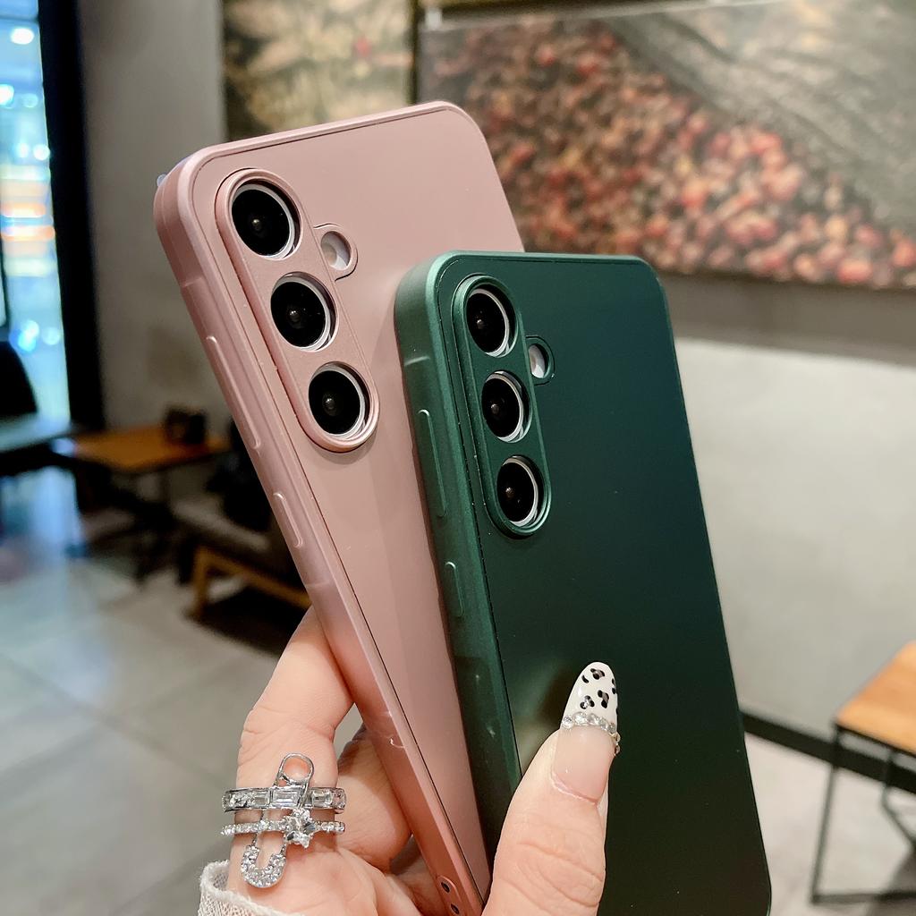 AG Матовый Противоударный Стеклянный Чехол Для Samsung S25 Edge S24 FE S23 S22 S21 S20 FE Note 10 Plus 20 Ultra A55 A54 Ударопрочный Чехол