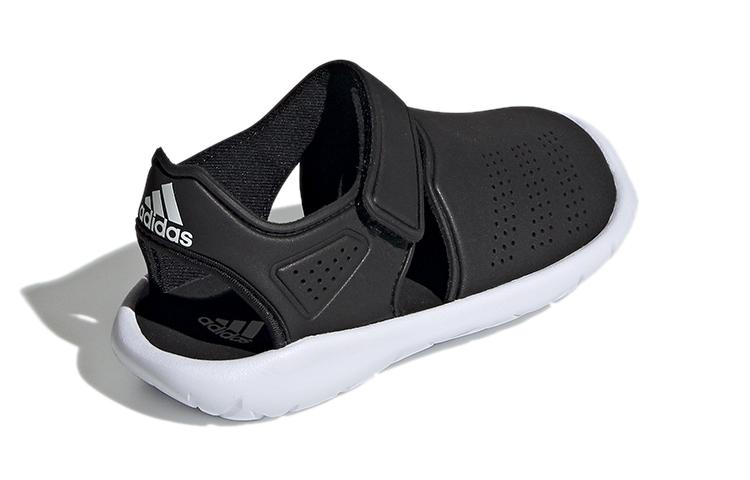 adidas Fortaswim Сандалии детские полосатые Черно-белые Для детей 3-7 лет FW6048