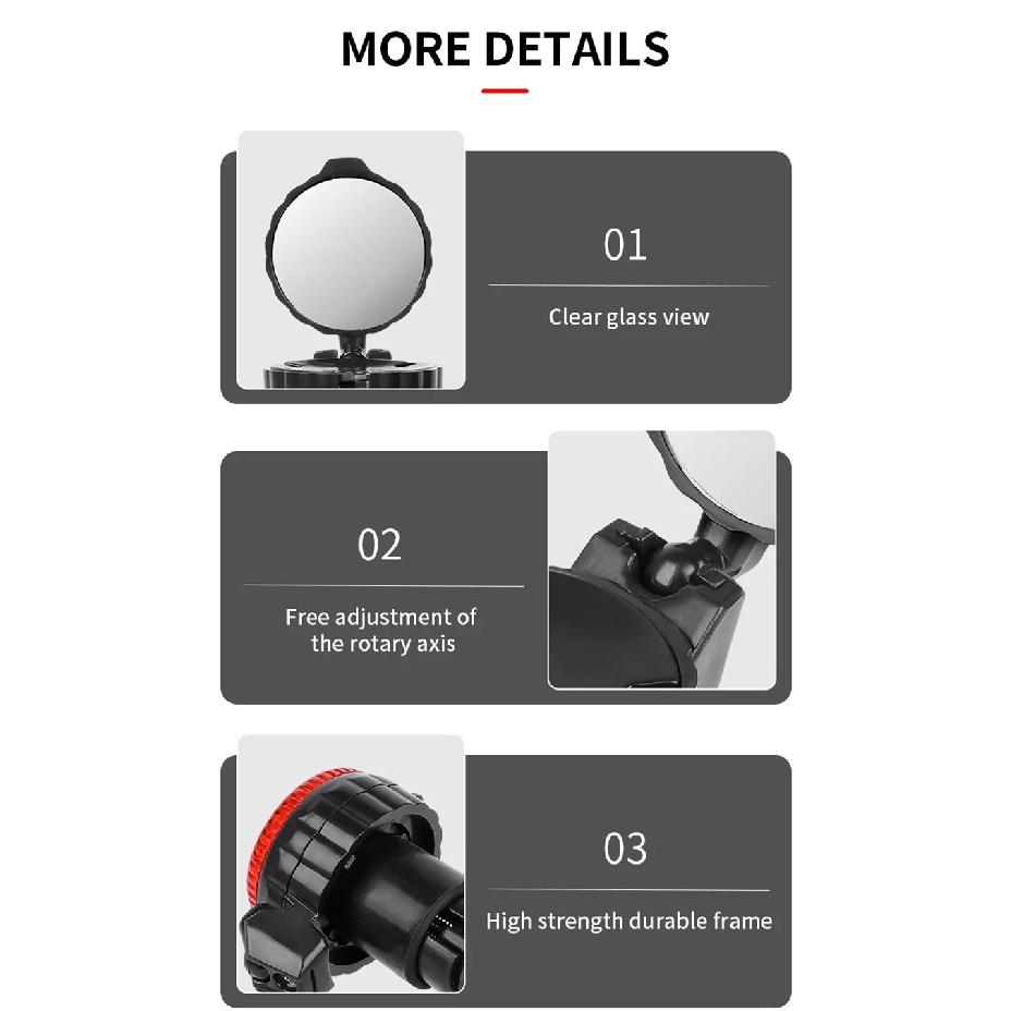 Bicycle Handlebar Plug Rearview Mirror End Mini Adjustable Road 360 Flexible MTB Bike Accessories Convex Small Cycling