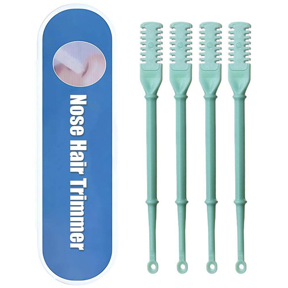 4 шт./набор 2-в-1 Нож для волос в носу Вращающийся на 360 градусов триммер для волос в носу/ушах Двустороннее лезвие Триммер для волос Удаление волос