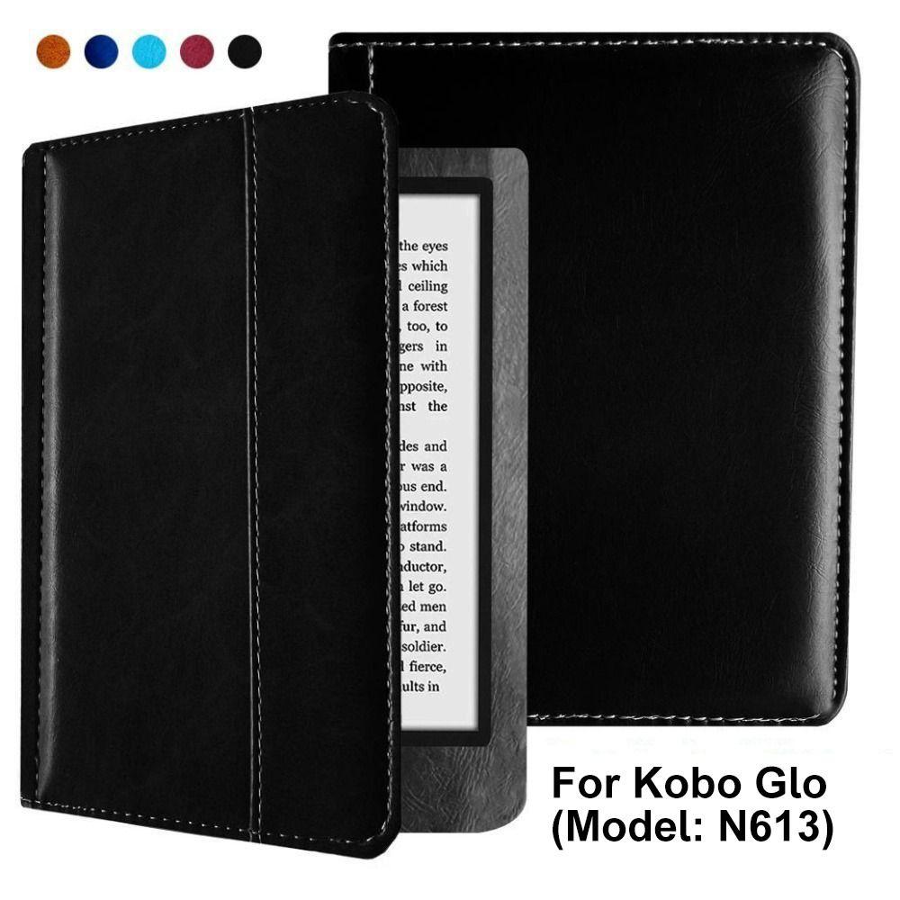 6 Inch E-Reader Case Leather Shell Premium Folio Cover for Kobo Glo