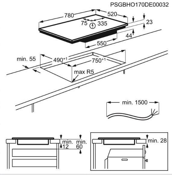 Electrolux Eiv83443Bw Induction Hob