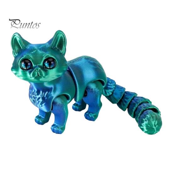 Тихие Фиджеты для Класса 3D Печатная Игрушка-Кошка, Фигурка с Подвижными Суставами, Настольные Экологичные Игрушки-Декор, Милая Сенсорная Фиджет-Игрушка для Детей