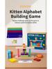 Penguin-Themed Wooden Alphabet Stacking Blocks for Kids