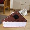 Triangle Cat Scratcher Scratching Pad Vertical Furniture Protection Pet Toy for Indoor