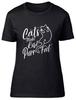 Funny Cats Womens T-Shirt Cats Make Life Purrfect Ladies Gift Tee