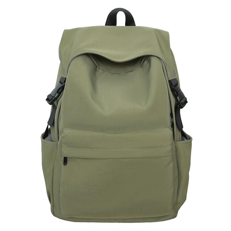 Однотонный школьный рюкзак в студенческом стиле для мужчин, легкий водонепроницаемый рюкзак для женщин, школьный рюкзак для поездок на работу