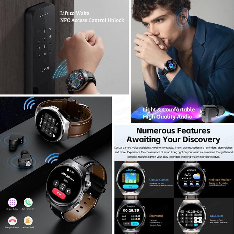Наушники Умные Часы Для Android iOS С Наушниками TWS Звонки Bluetooth 2 в 1 Наушники Пульс Кислород в Крови Спорт Умные Часы NFC