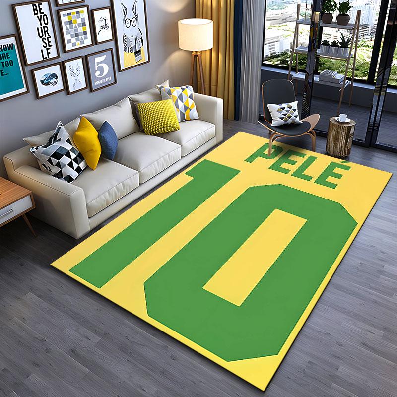 Pelé Brazil Jersey Design suitable as a non-slip mat for the living room or bedroom sofa