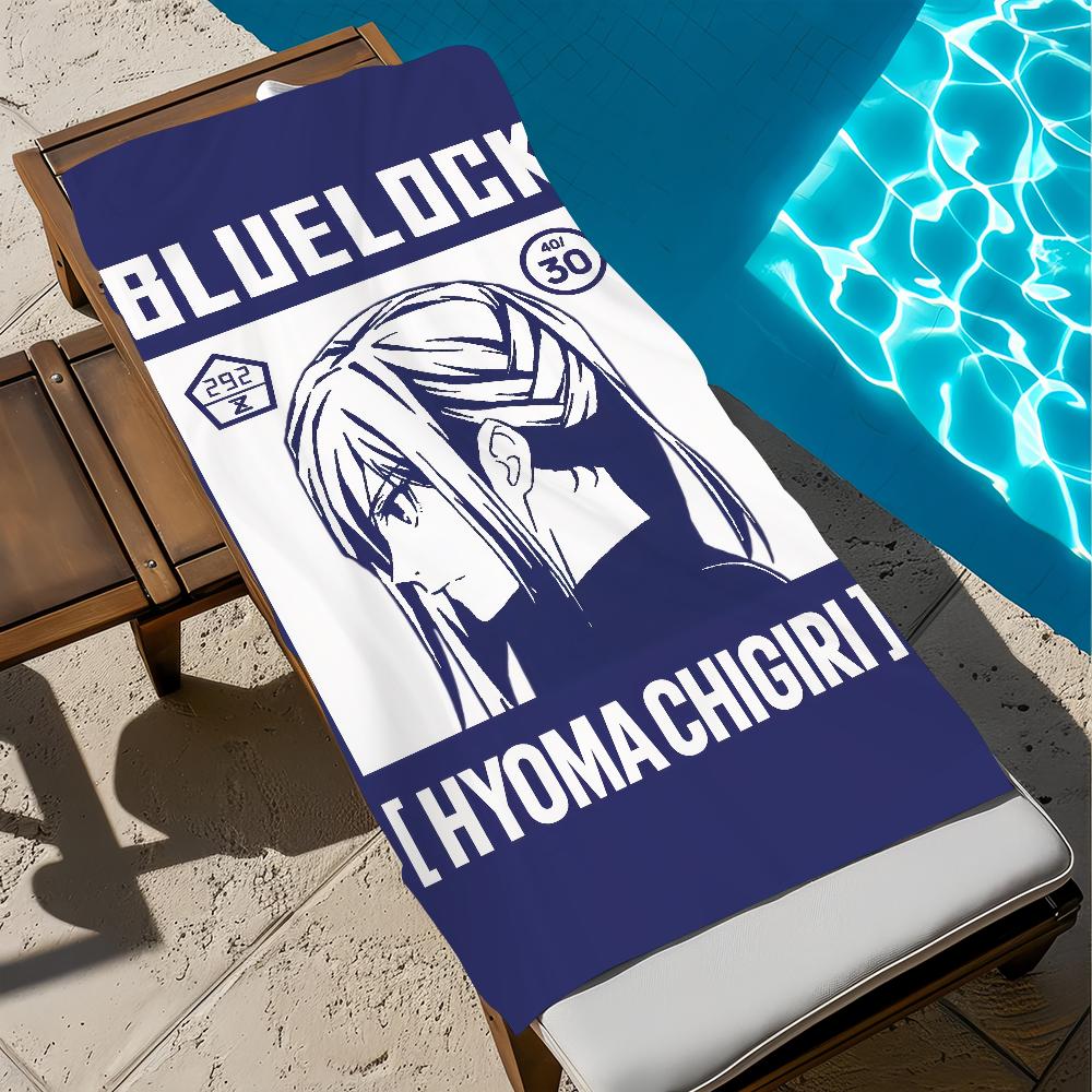 B-bLUE anime Towel Large L-lOCK Quick-Drying Microfiber soft Beach Towel for Travel Fitness Sauna Bathing Camping