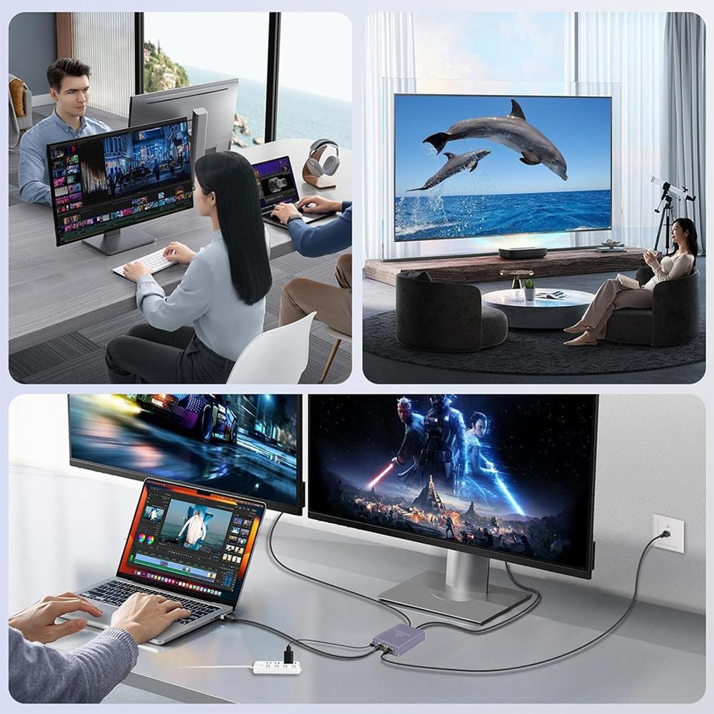 Gigabit Ethernet Splitter 1 To 2/3/4 Internet Cable Splitter 1000Mbps Network RJ45 Splitter Network Connector for Cat6/7/8 Cable