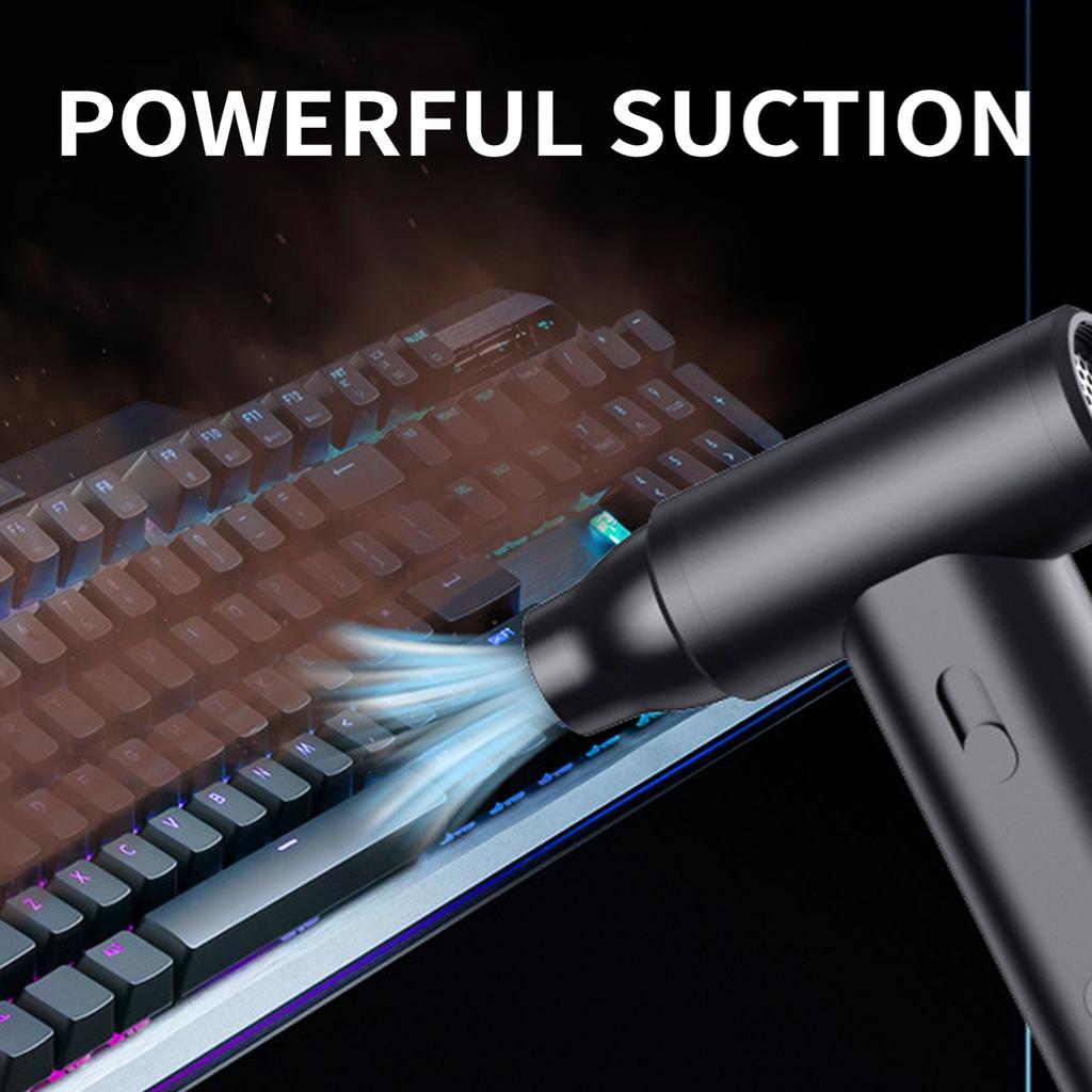 Compressed Air Duster Rechargeable Cordless Vacuum Cleaner Portable Electric Duster for Computer