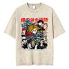 Anime Fullmetal Alchemist Washed Vintage Tshirts Manga Roy Mustang Graphic Tshirt Men Women Casual Cartoon Oversized T Shirts