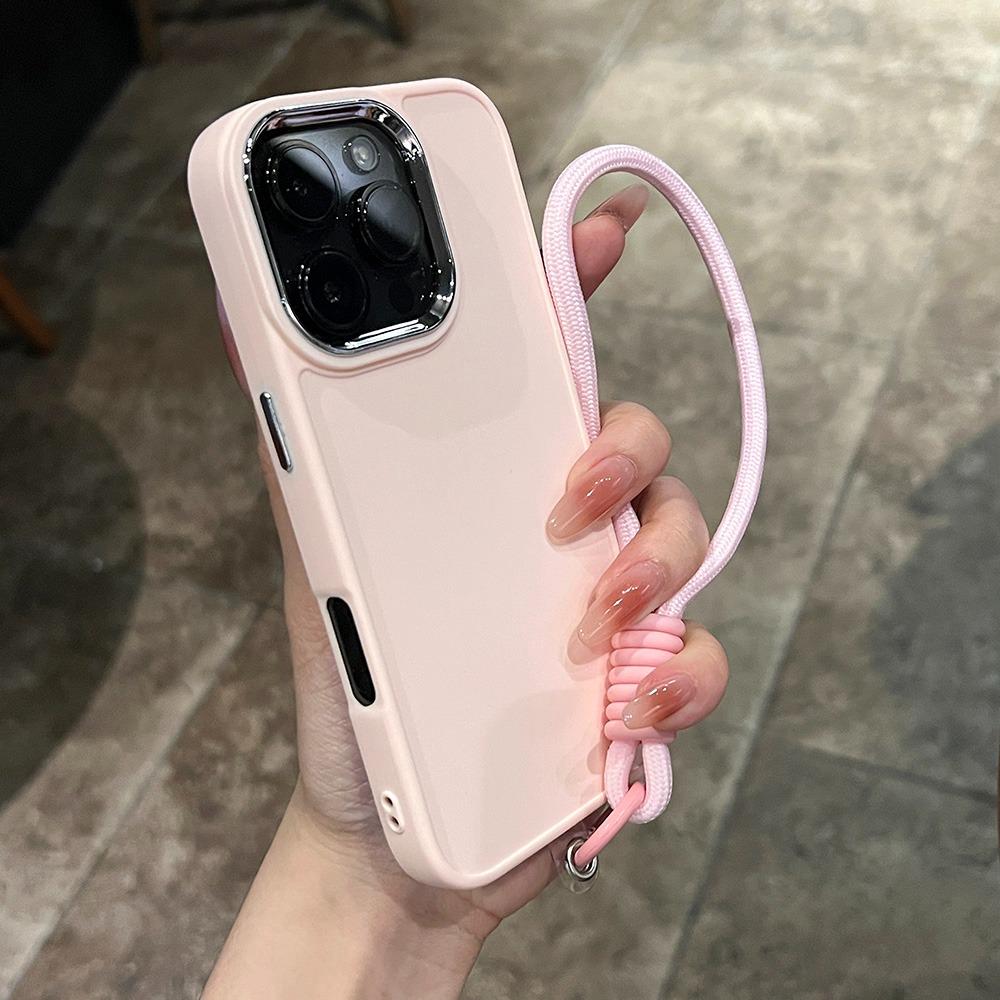 Роскошный Мягкий Силиконовый Чехол Для Телефона С Шейным Ремнем Для iPhone 11 12 13 14 15 16 Pro Max Plus Ударопрочные Бамперные Чехлы