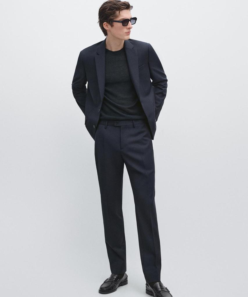 Massimo Dutti 100% Cool Wool Suit Blazer