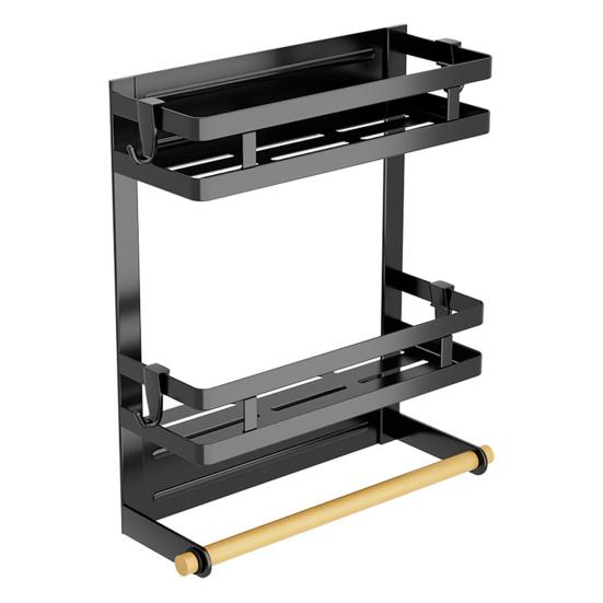 Магнитная полка для холодильника, держатель для бумажных полотенец, прочная, несущая, простая установка, полка для специй, кухня