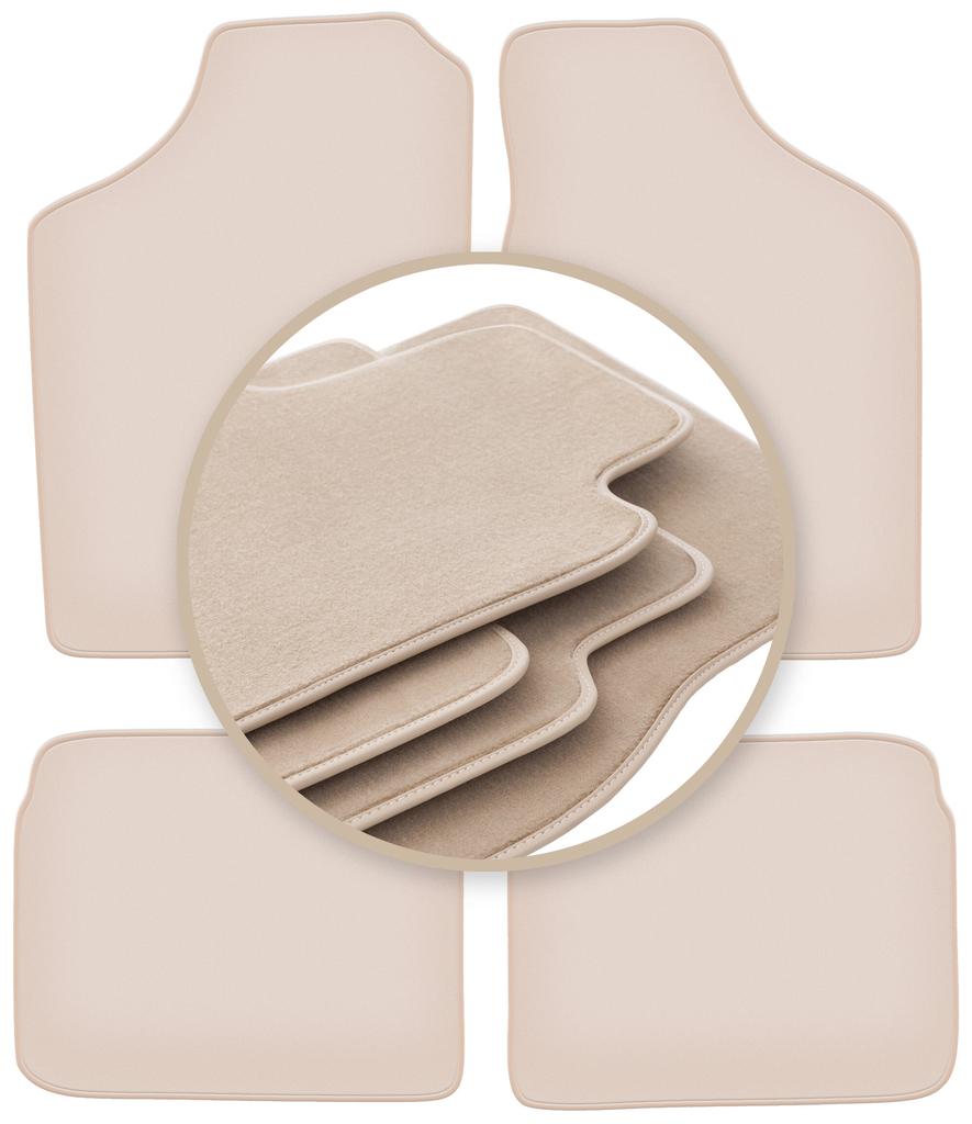 PREMIUM beige floor mats for: Volkswagen Polo II coupe, hatchback, sedan 1981-1992