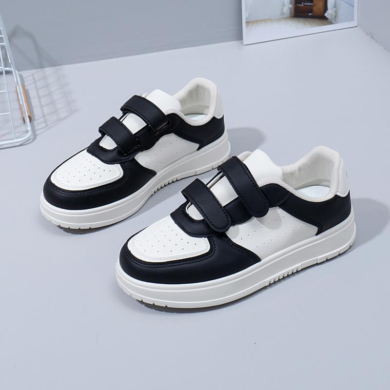 2025 лето маленькие белые туфли новая корейская версия ins студентки кожаная платформа спортивная повседневная обувь для скейтборда уличная съемка HL701