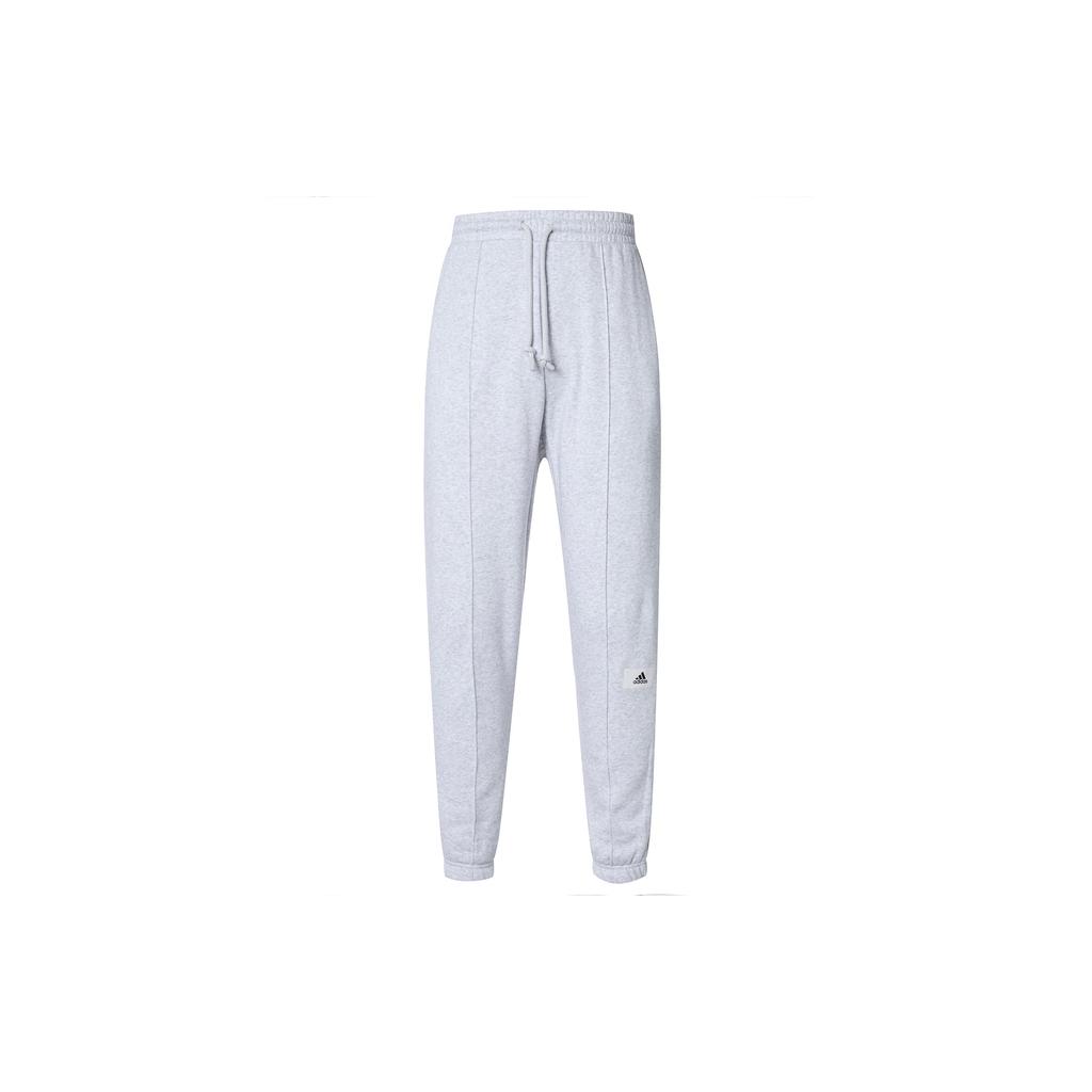Adidas Long Pants Solid Color Logo Jogger Men Pants Gray IS7495